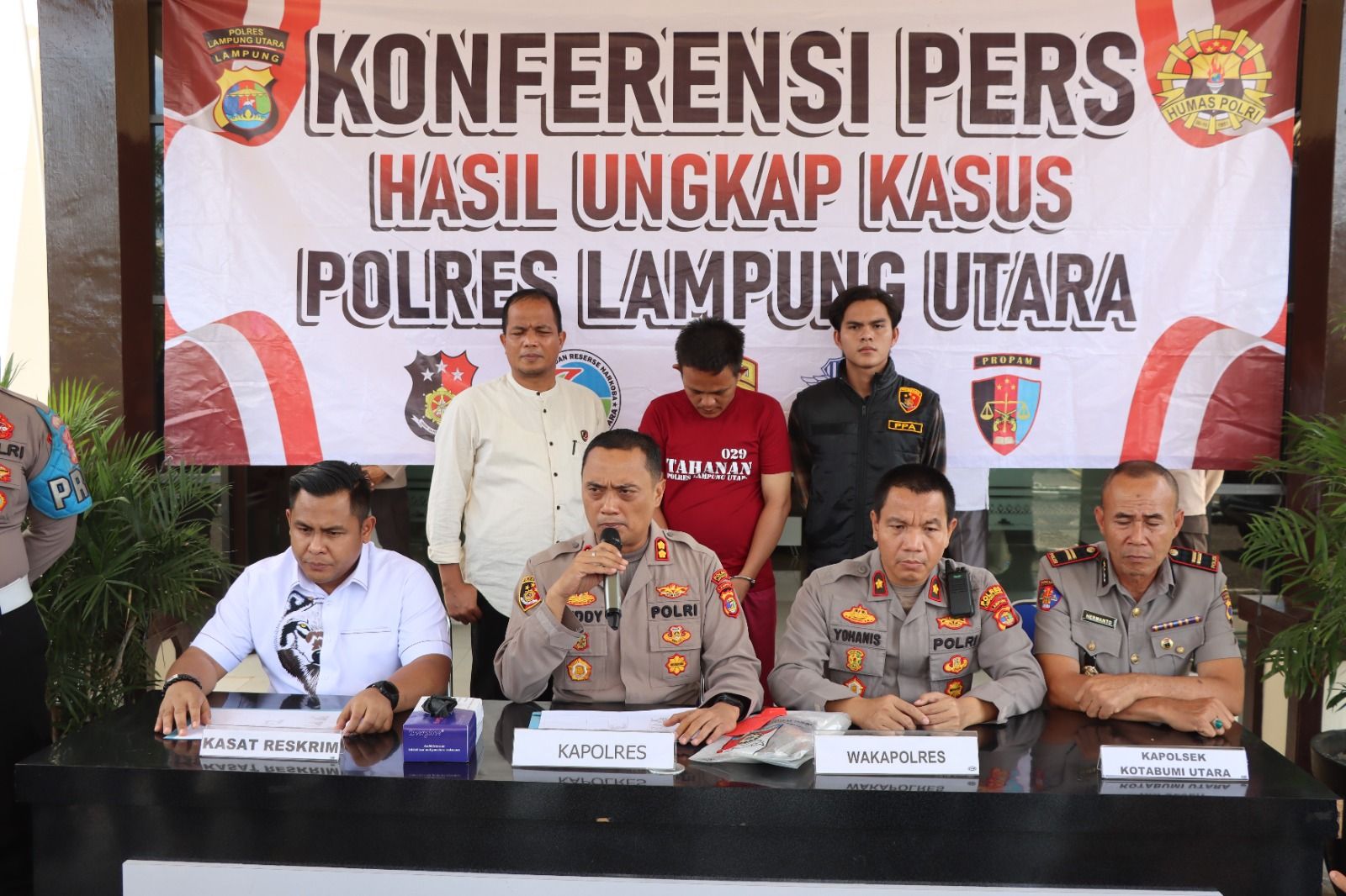 Kurang Dari Dua Jam, Pelaku Pembunuhan IRT di Kebun Singkong, Berhasil Diamankan Sat Reskrim Polres Lampung Utara