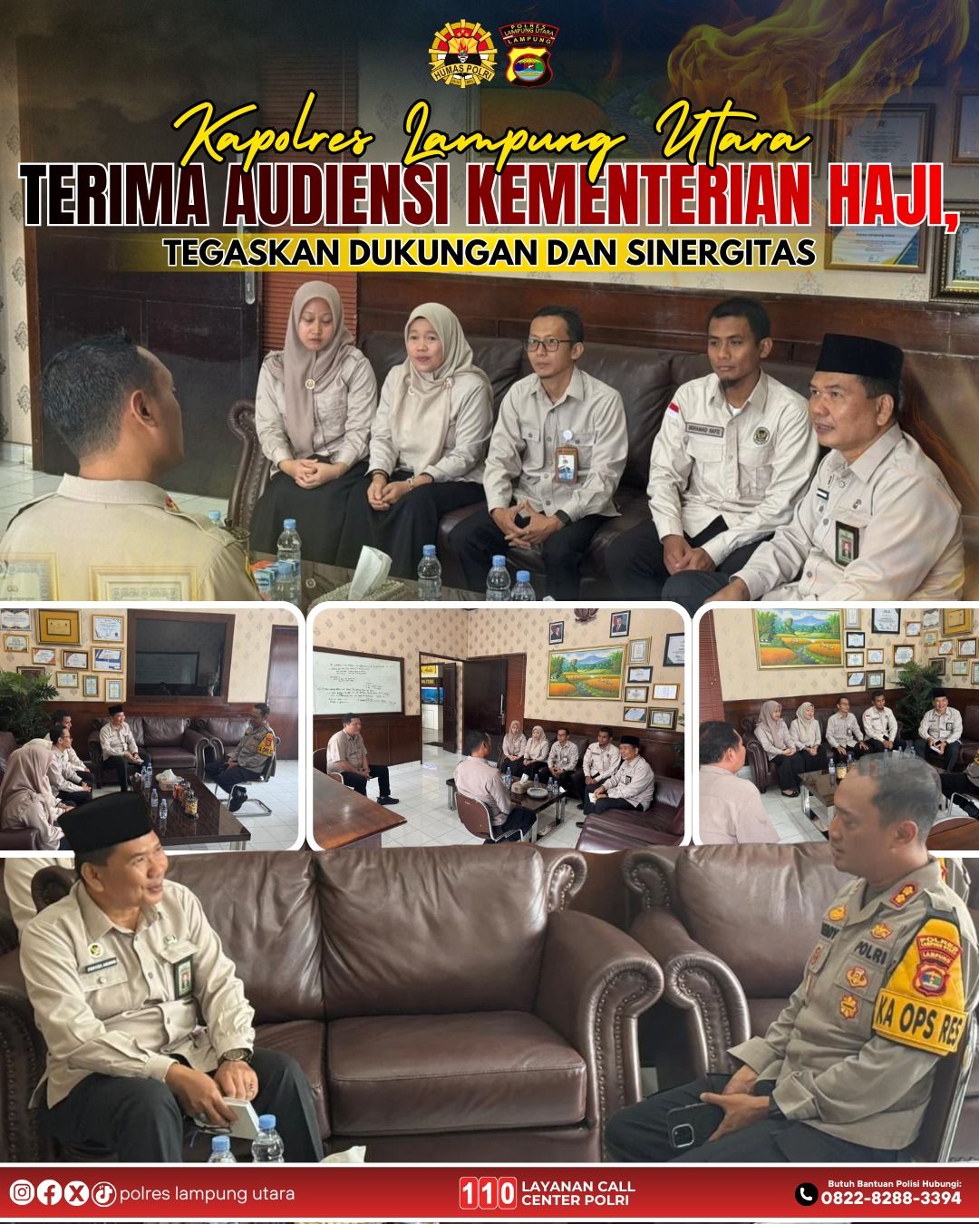 Kapolres Lampung Utara Terima Audiensi Kementerian Haji, Tegaskan Dukungan dan Sinergitas