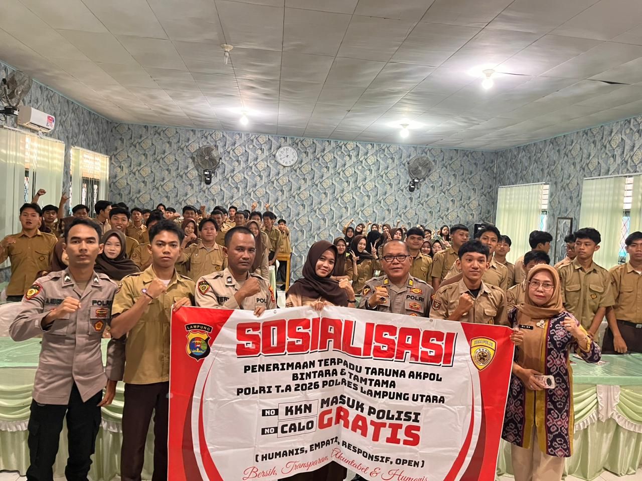 Kembali, Polres Lampung Utara Sosialisasikan Penerimaan Terpadu Anggota Polri T.A. 2026 di SMAN 1 Kotabumi