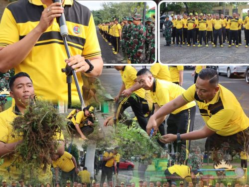 Dukung Gerakan Indonesia Asri, Kapolres Lampung Utara Pimpin Kurve di Islamic Center Kotabumi