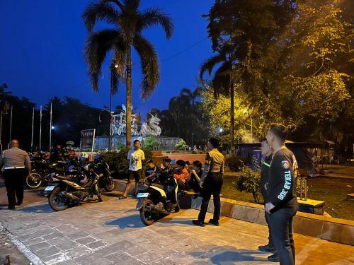 Patroli Rawan Subuh Ramadhan, Sat Samapta Polres Lampung Utara Antisipasi Tawuran dan Gangguan Kamtibmas