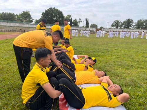 Polres Lampung Utara Gelar Kesamaptaan Jasmani dan Beladiri Berkala Semester I 2026