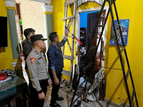 Rumah PNS di Kotabumi Dibobol Maling, Pamapata Polres Lampung Olah TKP